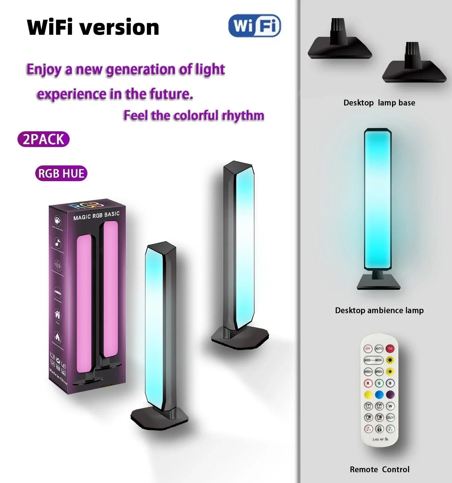 Smart RGB Atmosphere Light Bar w/ App Control & Music Sync