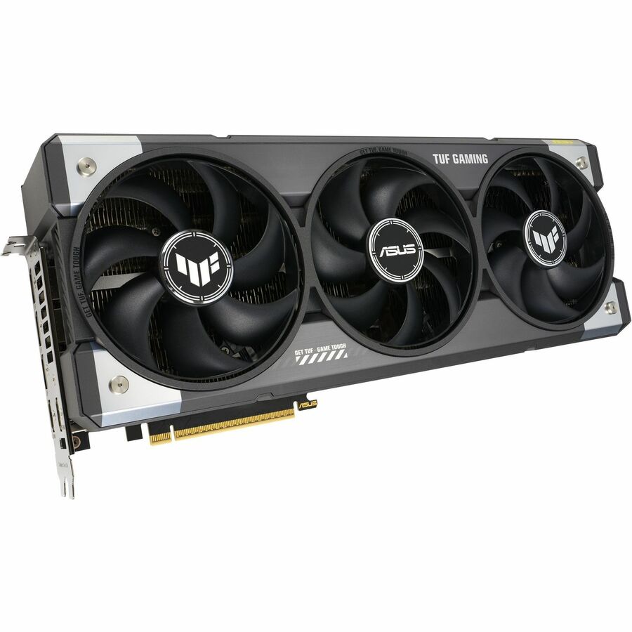 ASUS TUF Gaming graphics card, front view with three cooling fans and dual-slot bracket