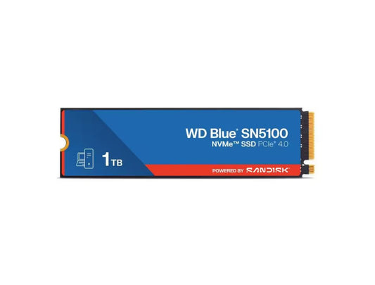 WD Blue SN5100 1TB PCIe 4.0 NVMe M.2 2280 internal SSD, blue label