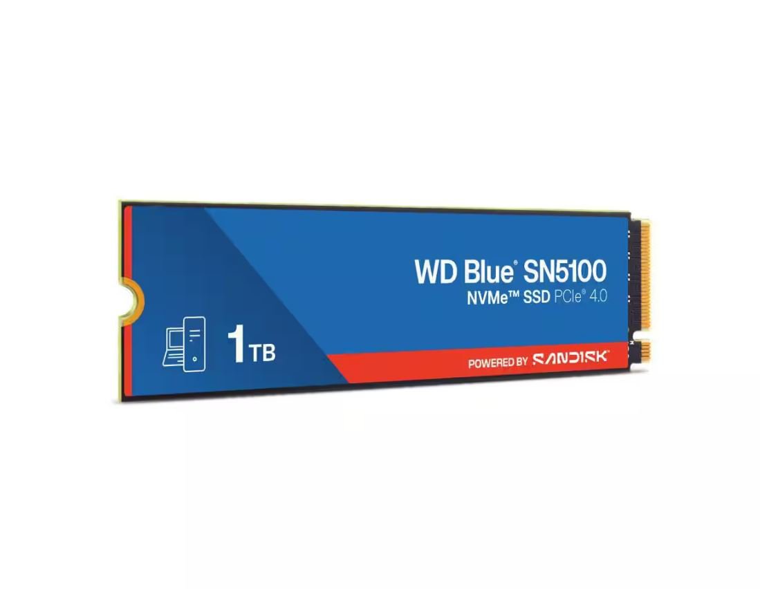 WD Blue SN5100 1TB PCIe 4.0 NVMe M.2 2280 internal SSD, front label view