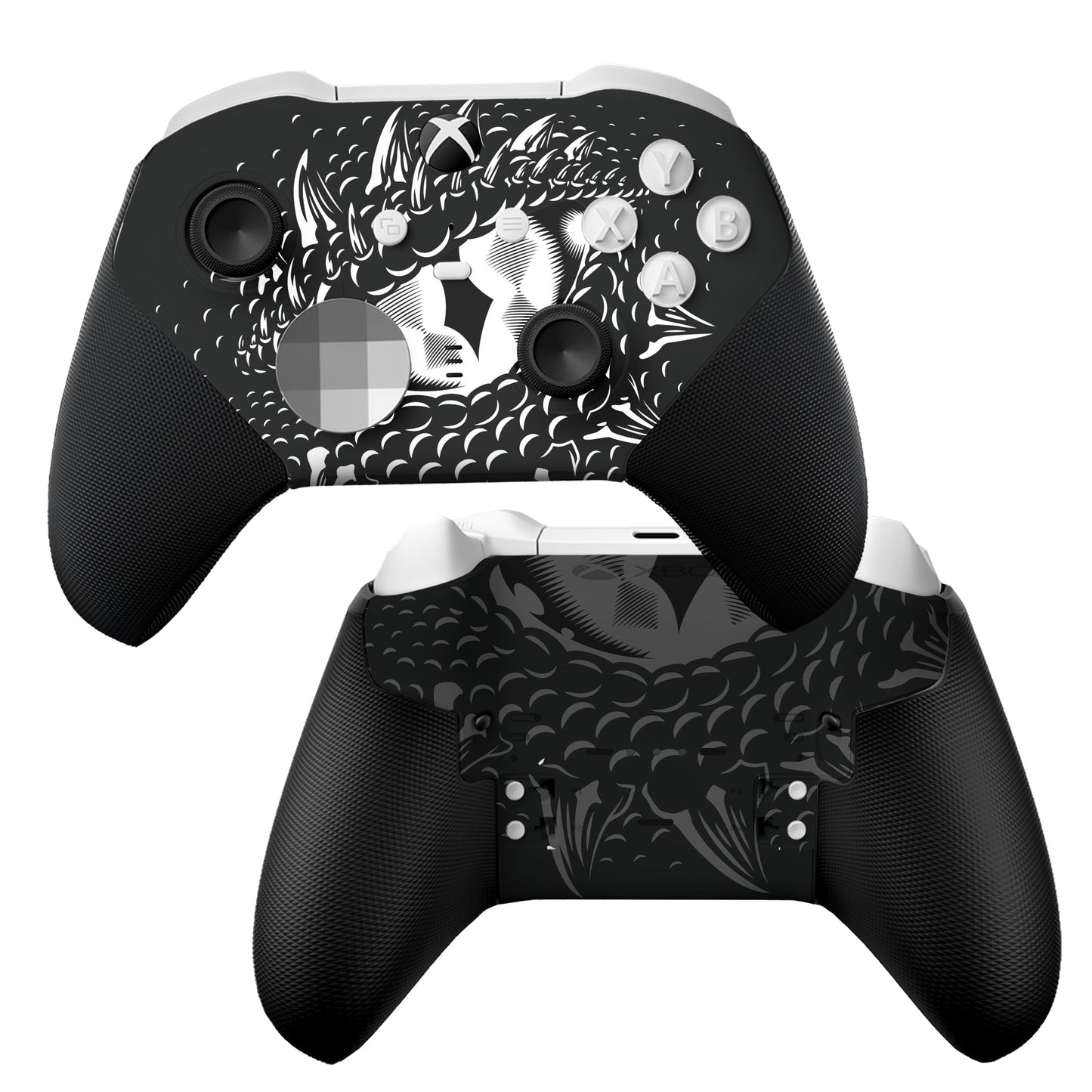 Xbox Elite Series 2 Core controller skin with Smaug dragon eye hydro-dip front
