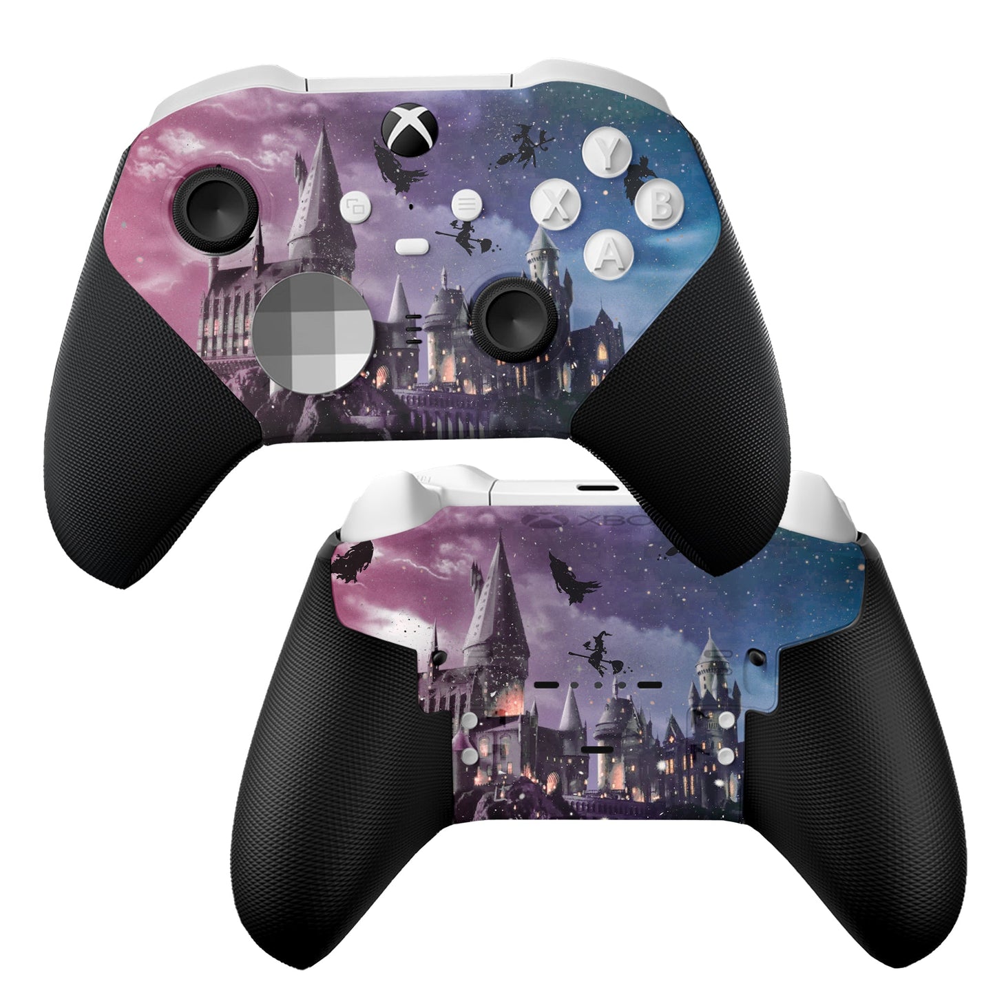 Xbox Elite Series 2 Core controller, Hogwarts hydro-dip purple/blue front design