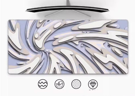Cream Layered Vortex 3D Stereoscopic Mouse Pad