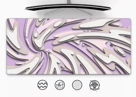Cream Layered Vortex 3D Stereoscopic Mouse Pad