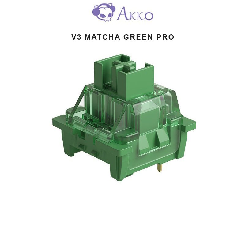 Akko V3 Matcha Green Pro mechanical switch with translucent green housing
