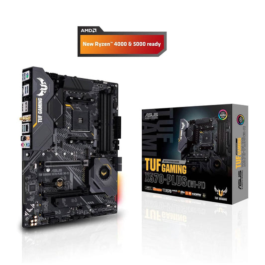 ASUS AM4 TUF Gaming X570-Plus Wi-Fi Zen 3 Ryzen 5000 and 3rd Gen Ryzen ATX Motherboard (Refurbished)