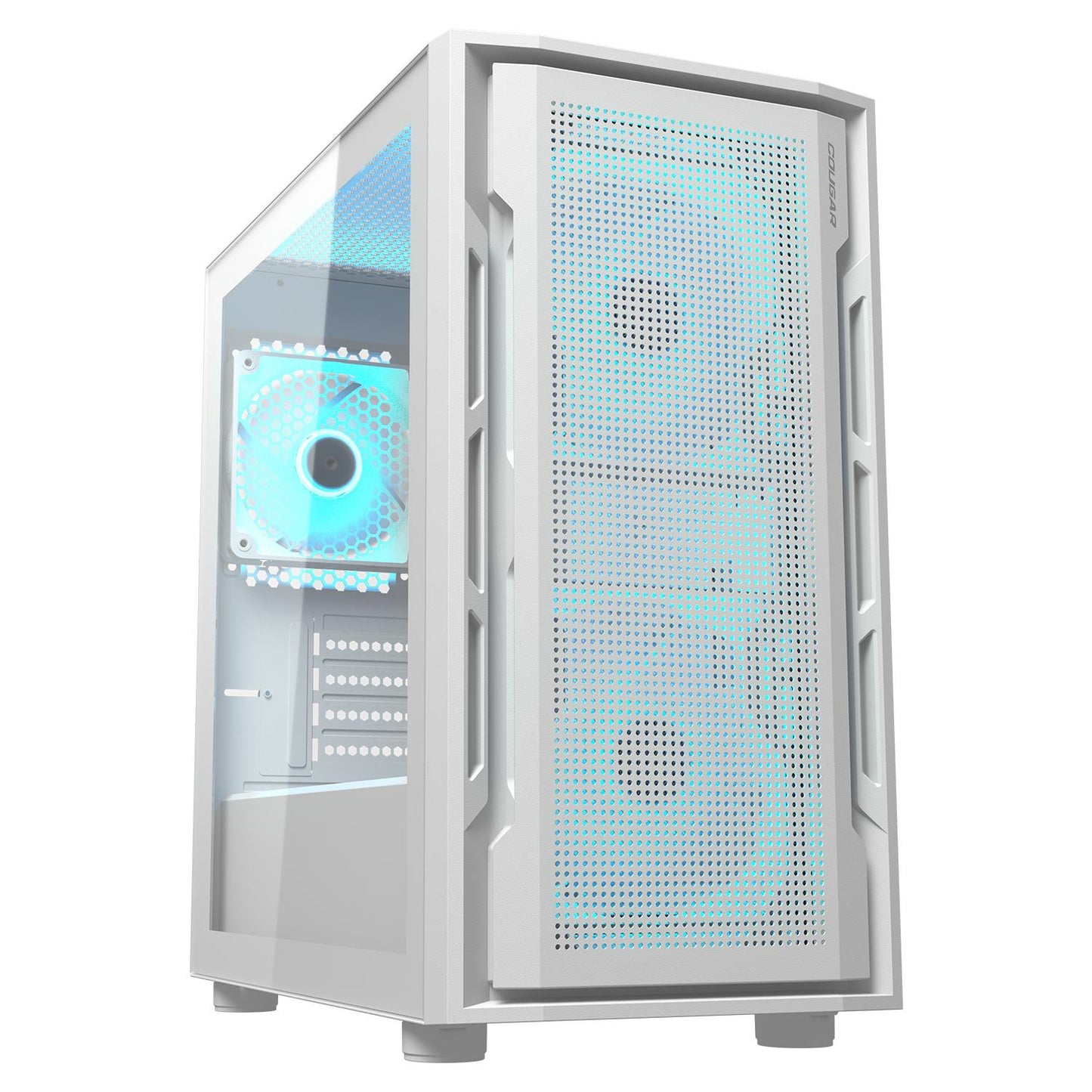 Cougar UNIFACE MINI RGB WHITE Mini Tower Mini ITX Case - ARGB Front & Rear fans