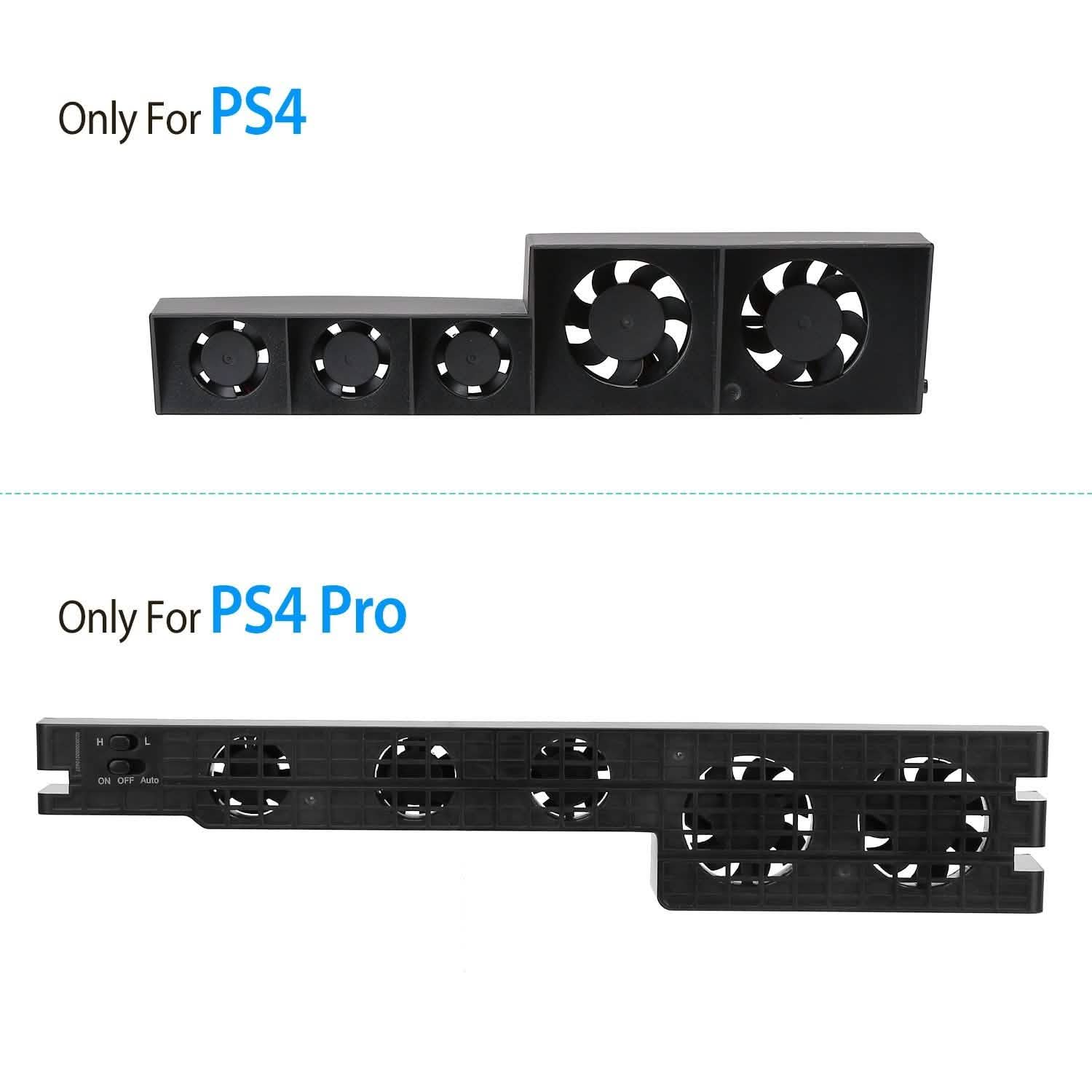 Black console cooling fan bar with four fans and front control panel area