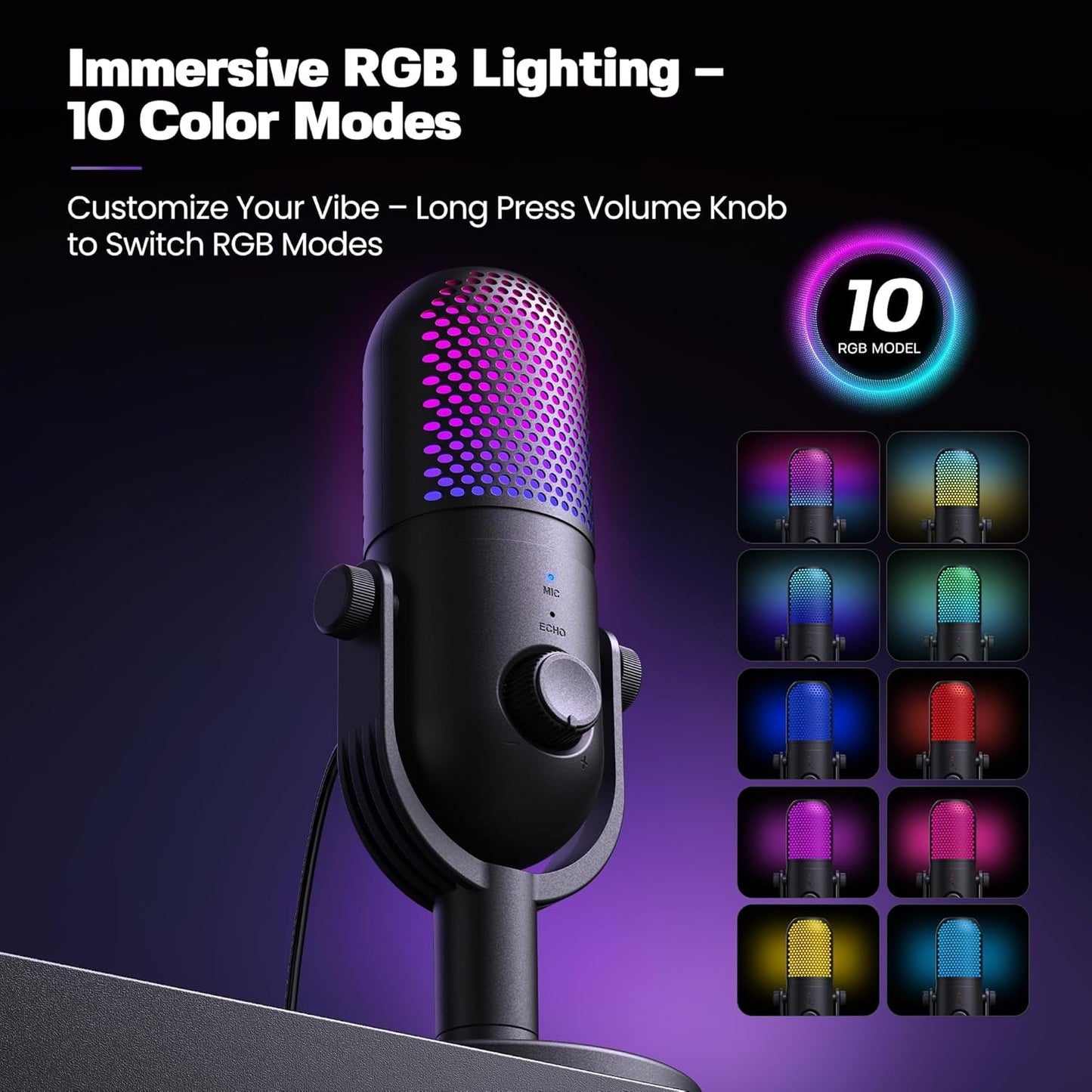 USB Condenser Microphone with RGB