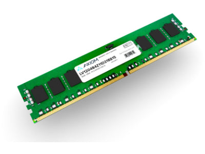 AXIOM DDR4 ECC RDIMM memory module, 128GB, 3200MHz, green PCB with chips