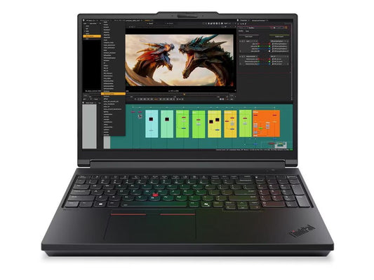 Lenovo ThinkPad P16 G3 16-inch laptop with open display and black keyboard