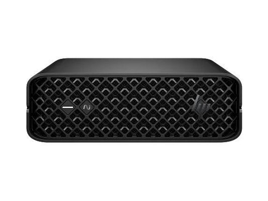 Black mini PC front vent grille, rectangular design with dark mesh pattern