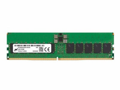 32GB DDR5 RDIMM 5600 CL46 1Rx4 memory module, green PCB with gold edge