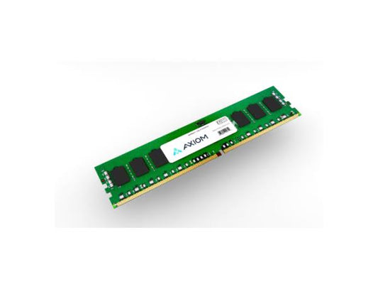 DDR5 SDRAM memory module with green PCB and label, server RAM stick