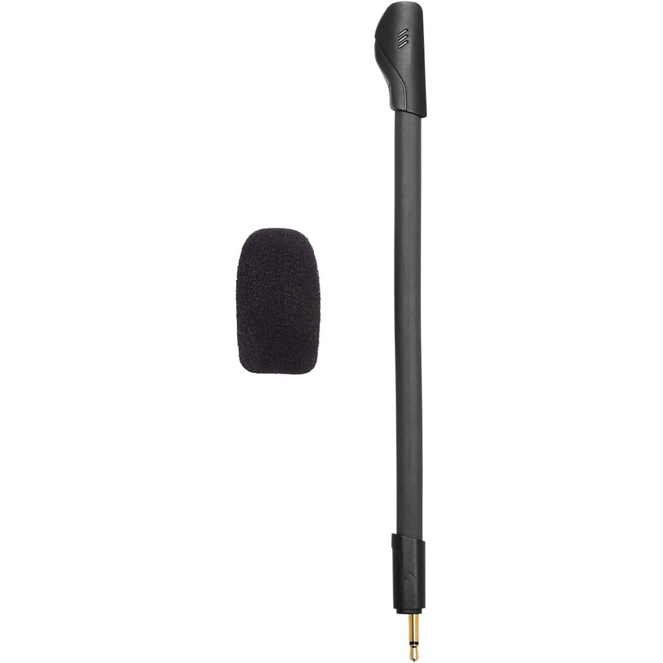 JBL Quantum 100 wired headphone cable with foam-covered microphone
