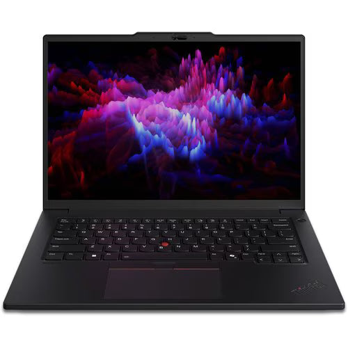 THINKPAD P14s G5 laptop with dark display and black keyboard