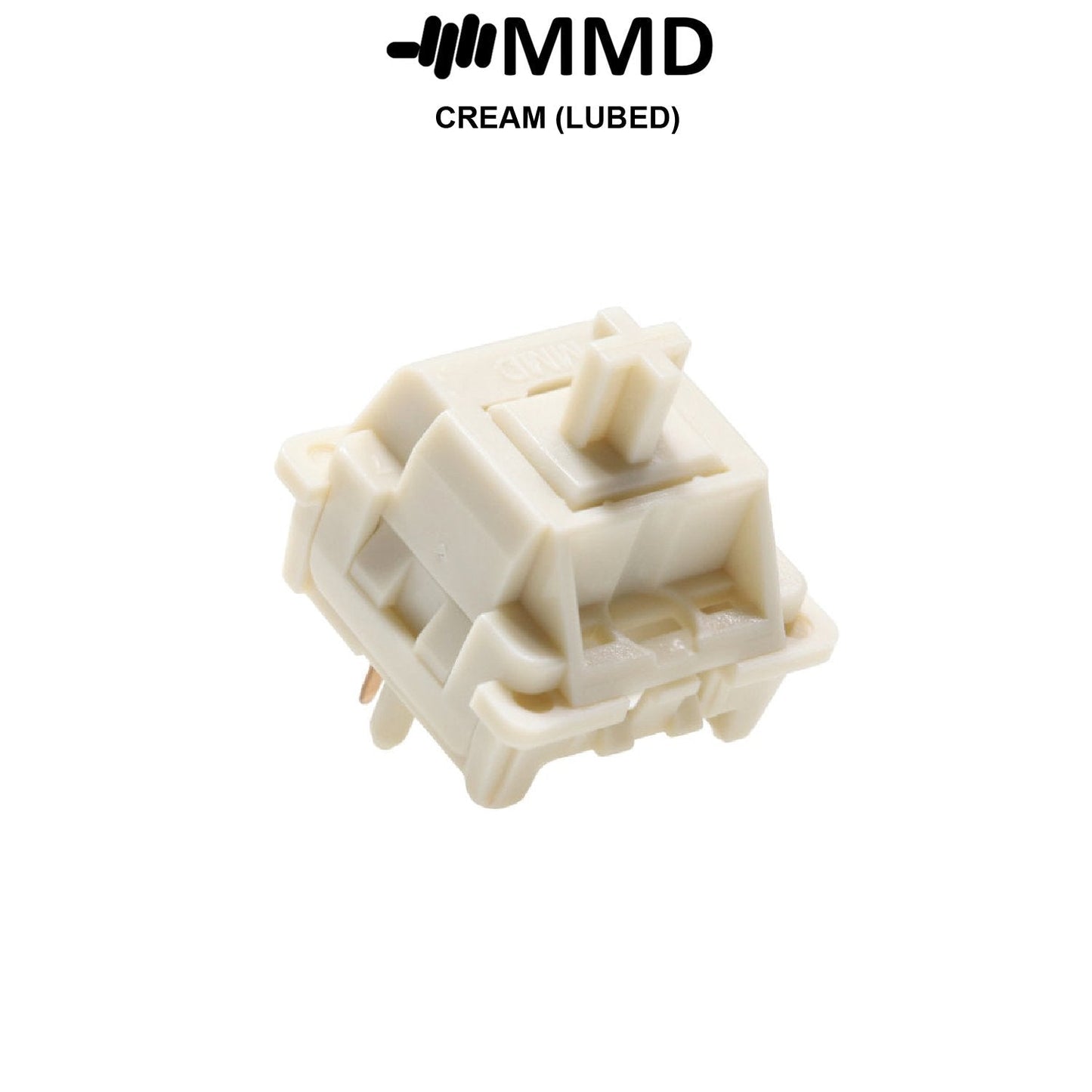 MMD cream lubed mechanical keyboard switch, white housing and cross stem