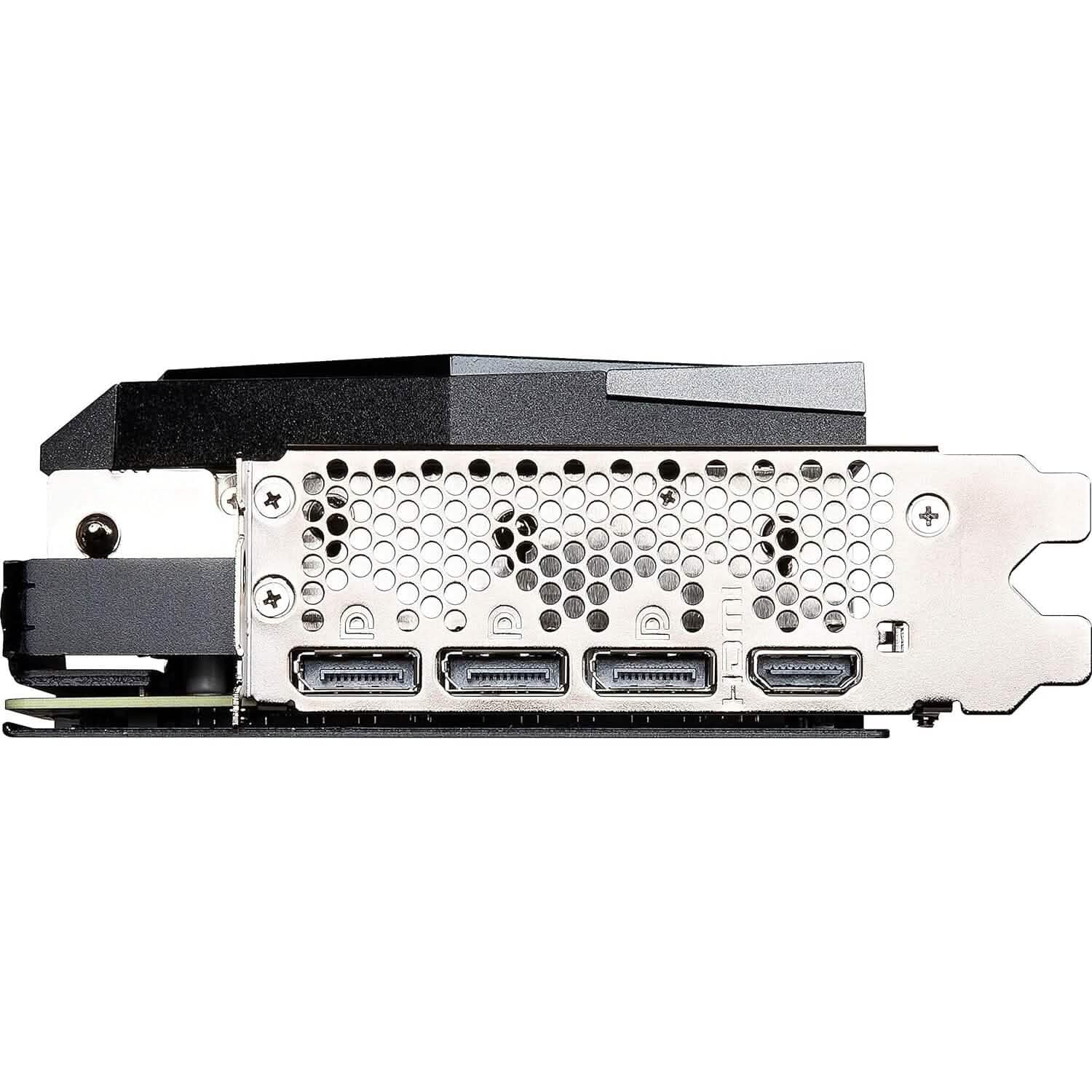 MSI GeForce RTX 3070 Ti graphics card rear I/O bracket with HDMI/DisplayPort