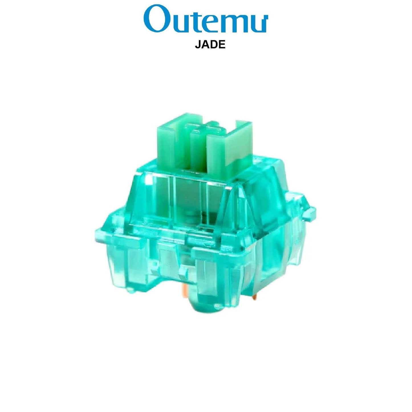 Outemu Jade mechanical keyboard switch with translucent light-green housing