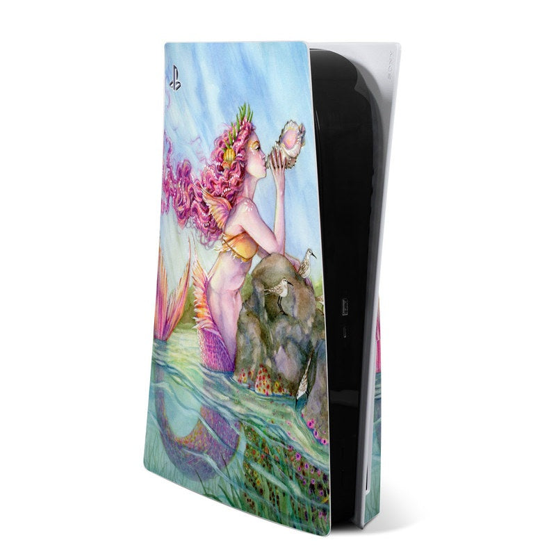 Sony PS5 console skin with colorful fantasy artwork and character illustration