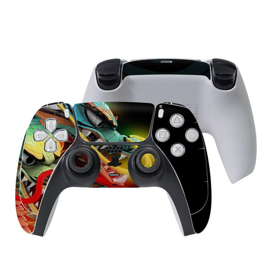 Sony PS5 DualSense controller skin with colorful dragon character artwork