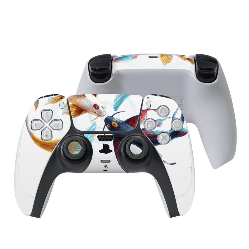 Sony PS5 controller skin with colorful gaming controller faceplate design