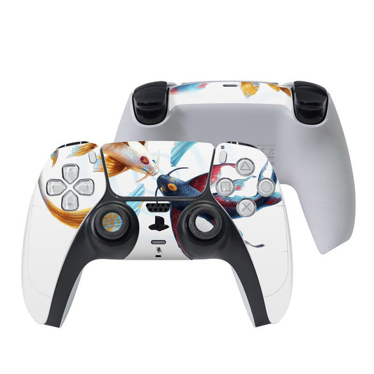 Sony PS5 controller skin with colorful gaming controller faceplate design