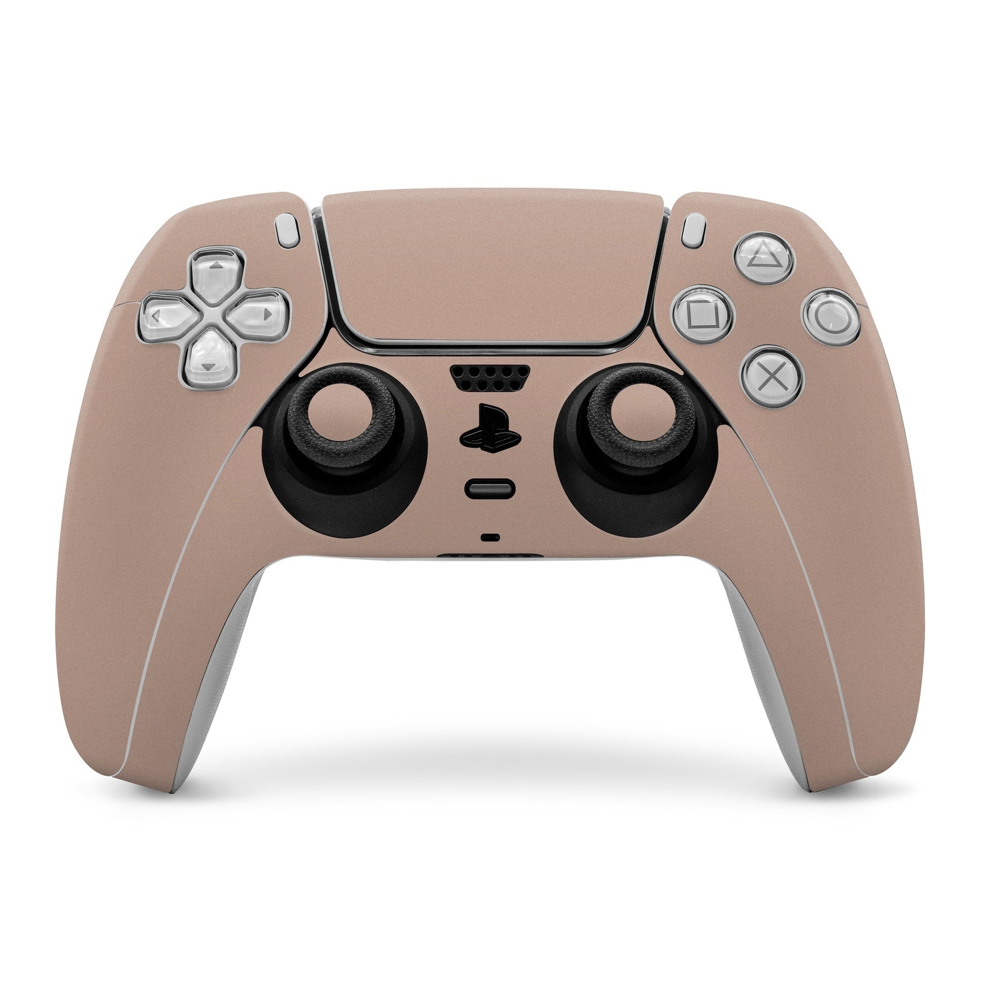 Pink PS5 controller skin wrap with cutouts for buttons and thumbsticks