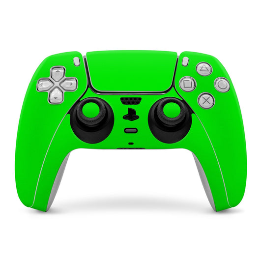Green PS5 controller skin decal with button and stick cutouts