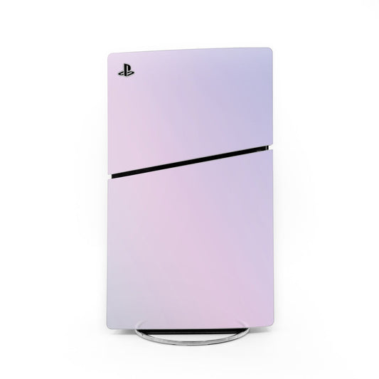 PlayStation PS5 Slim skin, lilac purple gradient with PlayStation logo