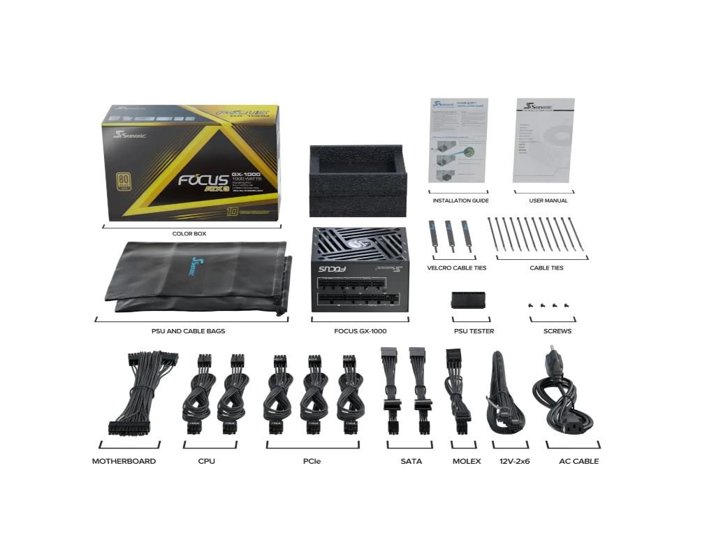 Seasonic FOCUS GX-1000 (ATX3) - 1000W Power Supply