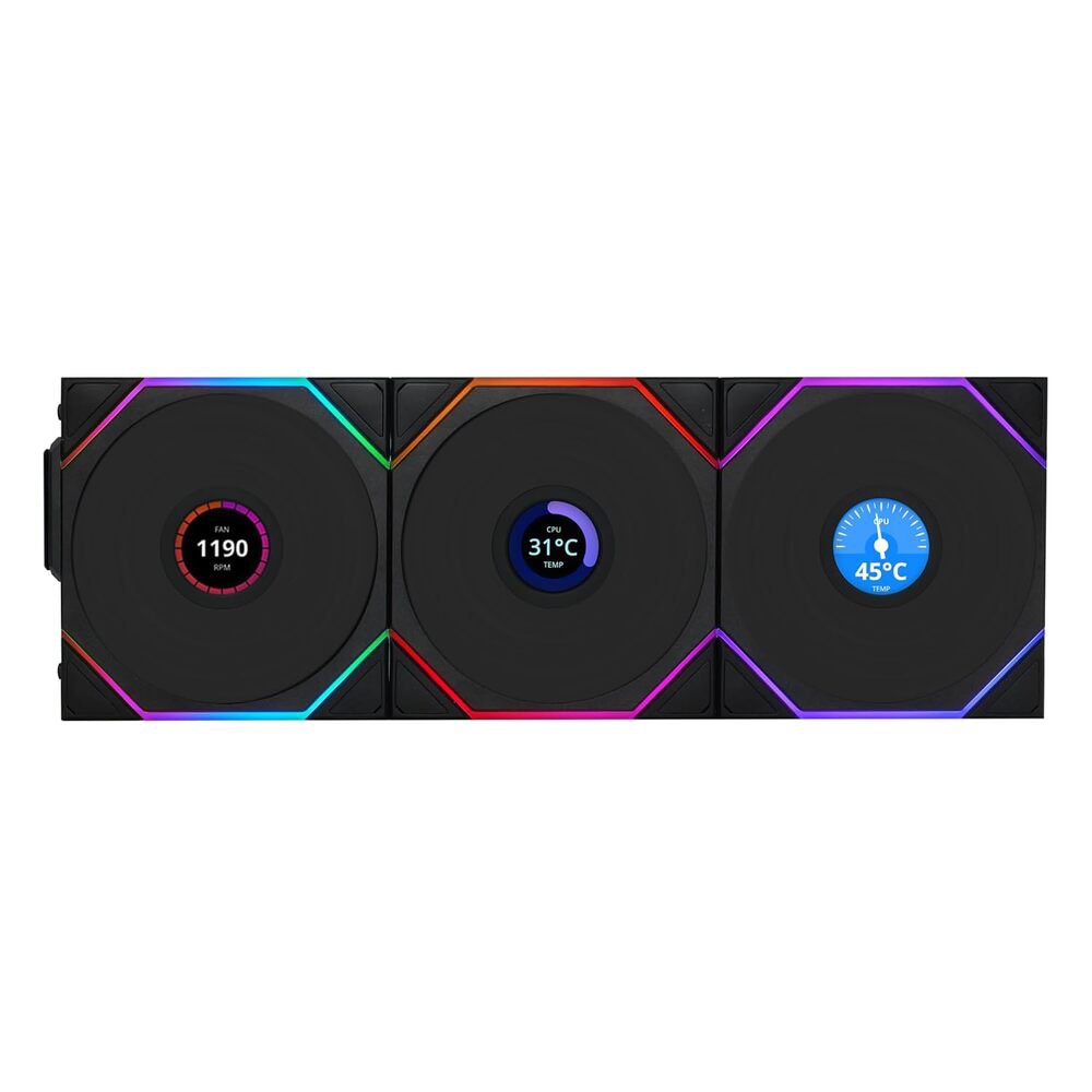 Lian Li UNI Fan TL - LCD Wireless 120 - Triple Pack (Reverse Blade)