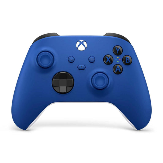 Xbox Core wireless gaming controller in blue, with thumbsticks and face buttons