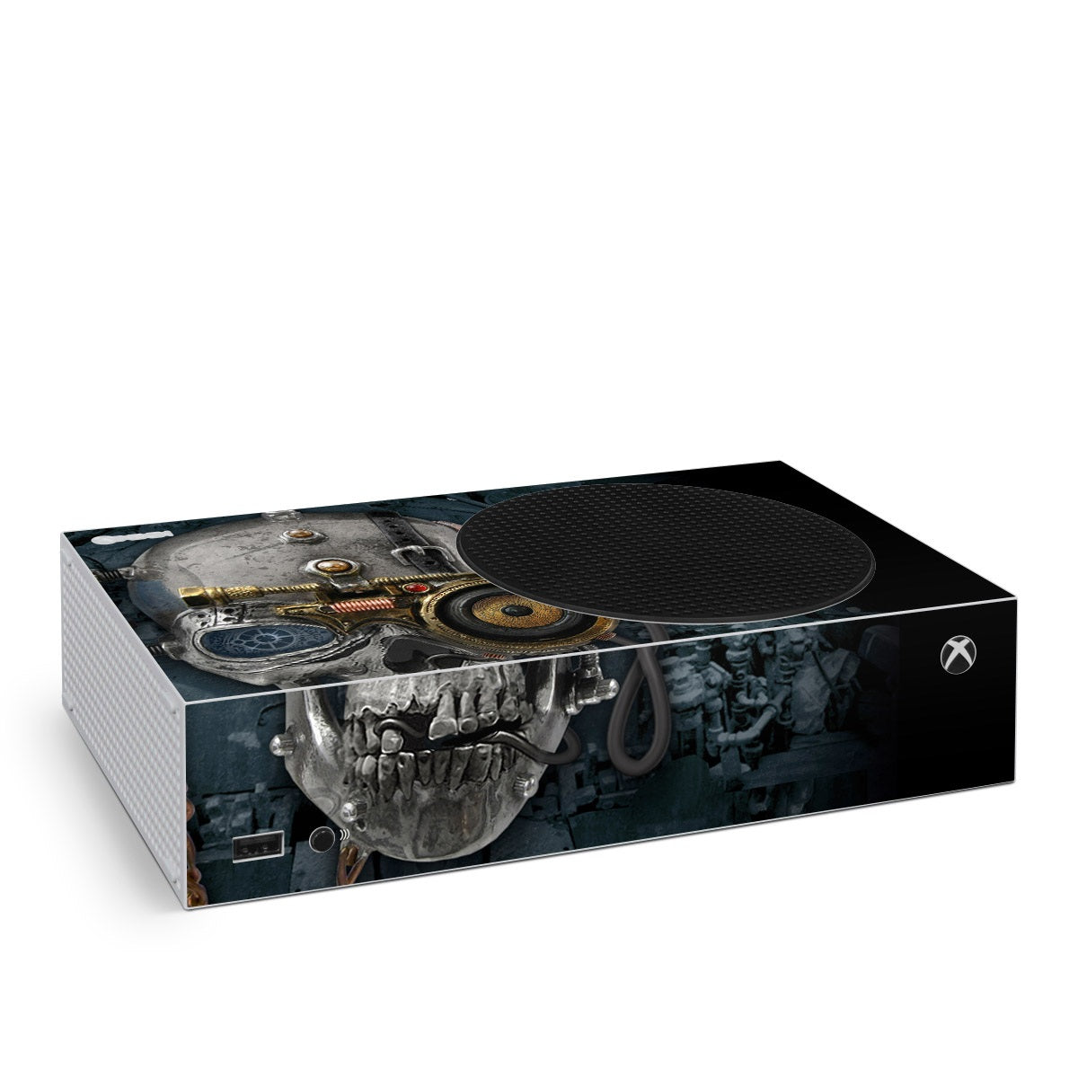 Xbox Series S skin with skull sci-fi design on controller and side panels