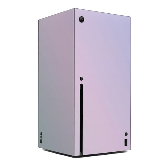 Xbox Series X console skin, lilac-to-purple gradient with Xbox logo cutout