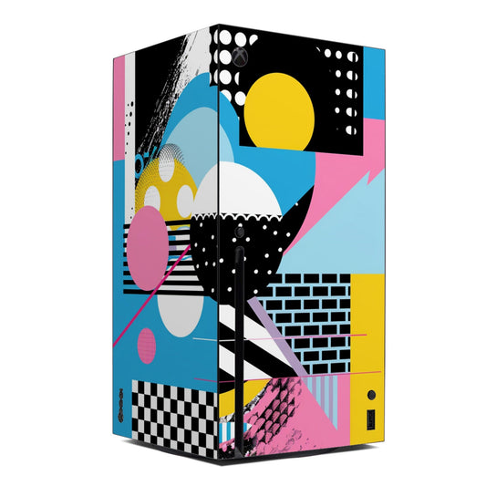 Abstract colorful geometric skin for Microsoft Xbox Series X console