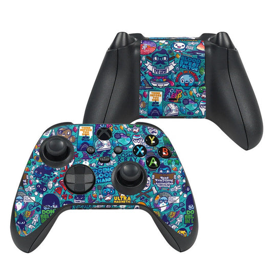 Xbox Series X controller skin with colorful comic character pattern