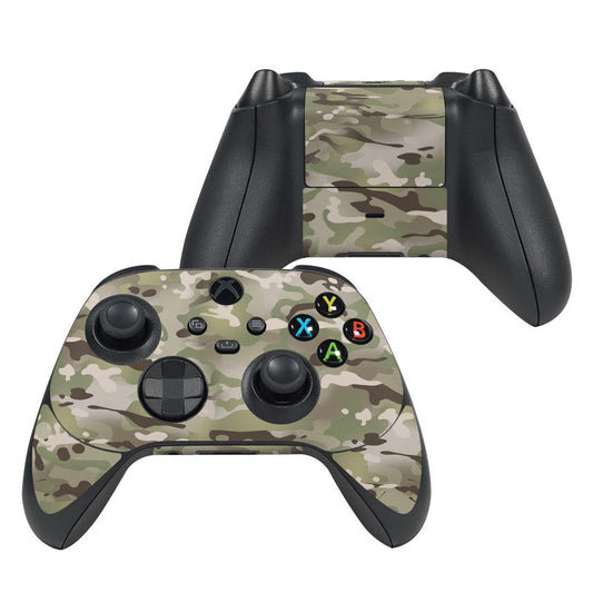 FC Camo Xbox Series X controller skin with camouflage top and button decals