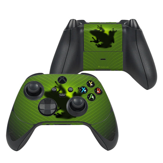 Xbox Series X controller skin with green frog design