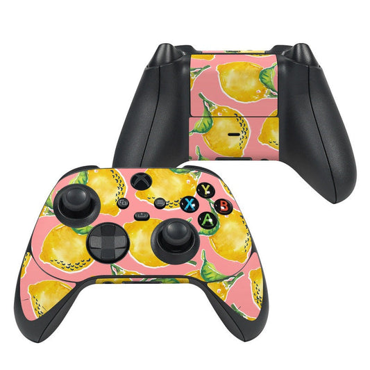 Microsoft Xbox Series X controller skin with pink lemon fruit graphic