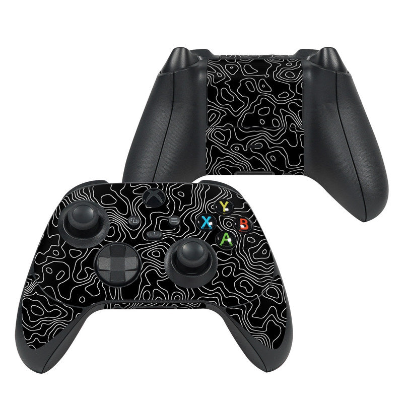 Xbox controller skin with black circuit lines and colored A/B/X/Y button icons