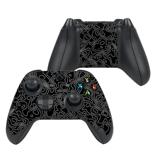 Xbox controller skin with black circuit lines and colored A/B/X/Y button icons