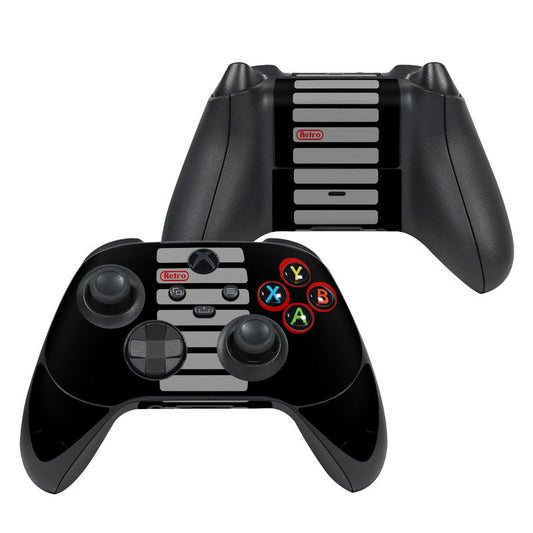 Xbox Series X controller skin in retro style with colorful button labels