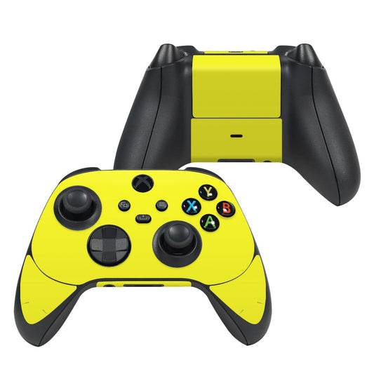 Yellow lemon Xbox Series X controller skin with face buttons and thumbsticks