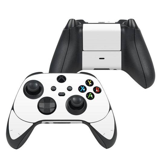White Xbox controller skin with black thumbsticks and colored ABXY buttons