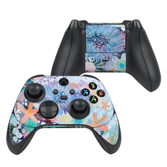 Tidepool Xbox Series X controller skin with colorful ocean splash graphic